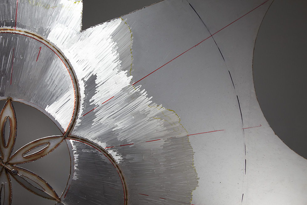 (Detalle), Acero inoxidable, 113 x 163 cm.